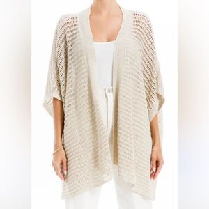 Brand new with Tags Max Studio Open Weave Cardigan in Oyster Color Size Small